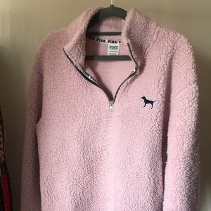 Pink Sherpa pullover